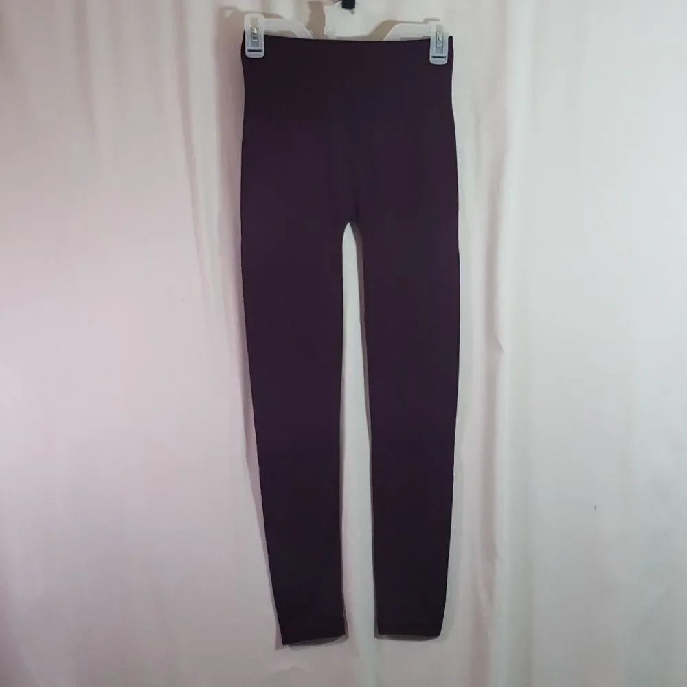 Sofra Long Free Size Burgundy Leggings (AF) - Picture 8 of 8